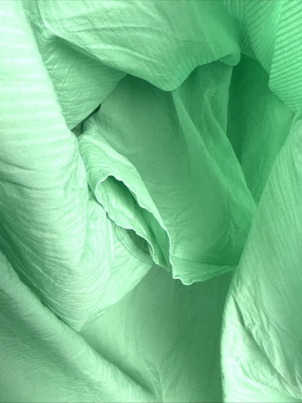 On 34th Light Green Smocked Ruffle Sleeve Midi Sun Dress Womens Size 0X 14/16 - Picture 5 of 12